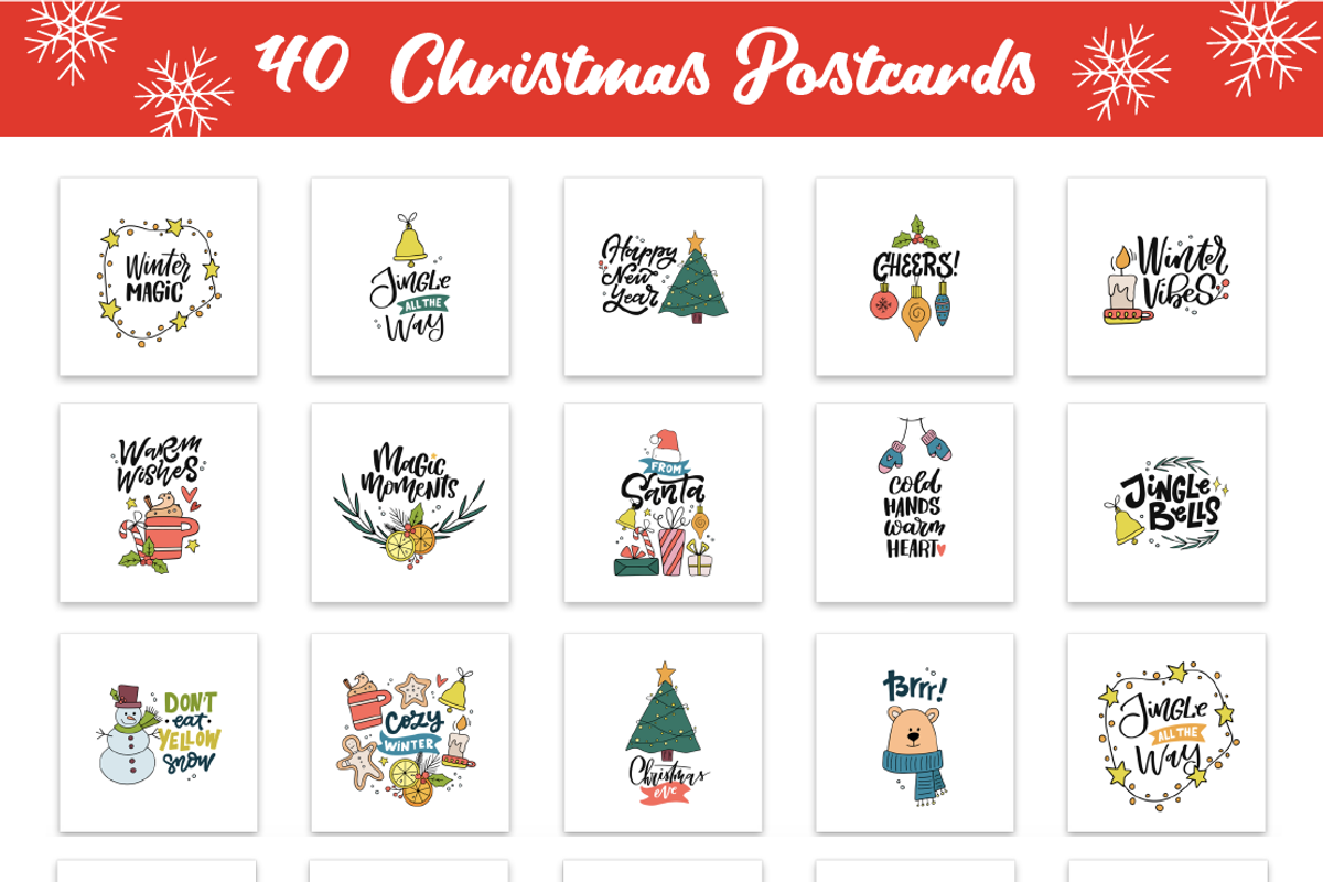 Winter Holiday Graphics Set, a Decorative Illustration by Anna Krestiannykova (Photo 11 of 15)