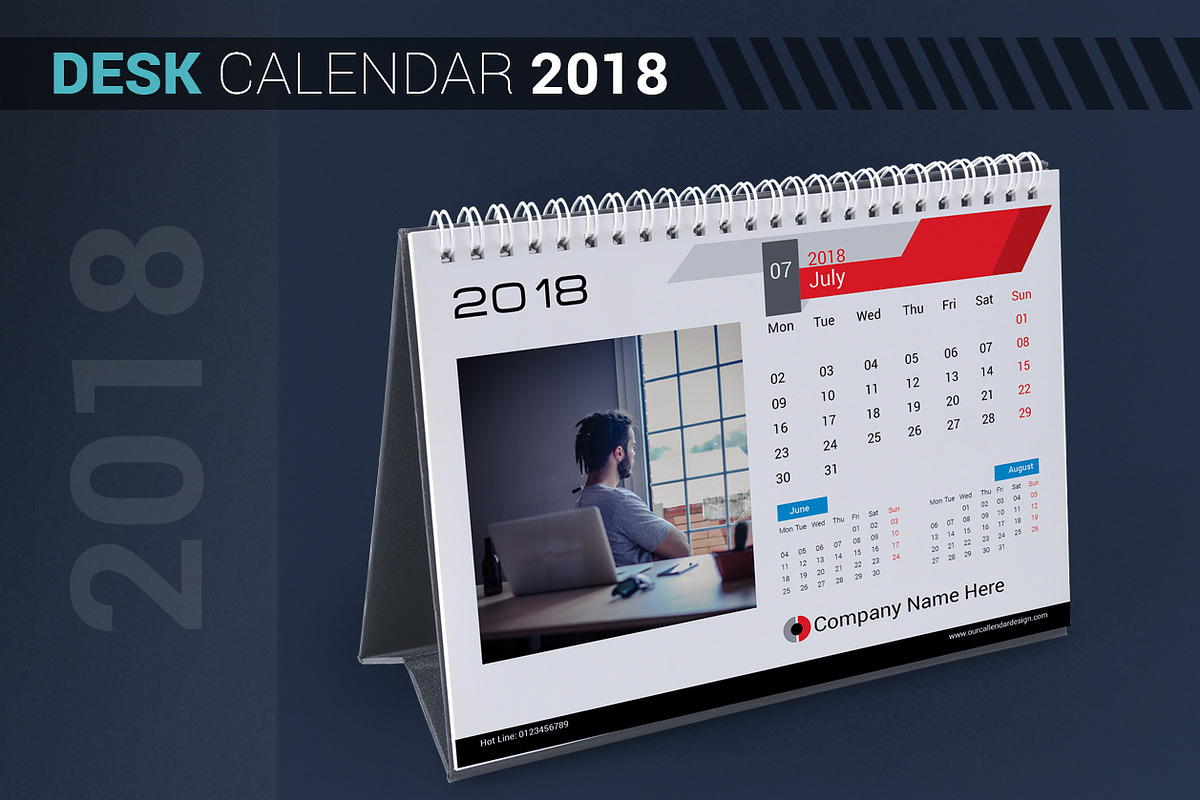 Desk Calendar 2018, a Stationery Template by artico (Photo 5 of 5)