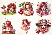 Cherry Girl Sublimation, an Illustration by DreamCafeArt (Thumbnail 2 of 8)