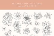 Flower Garden Vector Illustrations, a Decorative Illustration by Emma Webb Studio (Thumbnail 3 of 8)