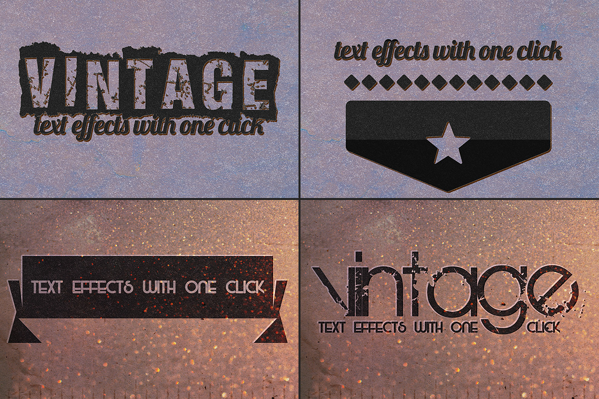 Vintage Text Effects Ver. 1 preview 2