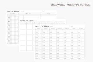 Simple Undated Digital Study Planner