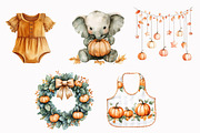 Nursery Little Pumpkin Clipart, an Illustration by Design Market (Thumbnail 5 of 5)