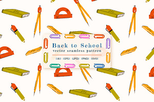 Back to School Pattern, a Pattern Graphic by Groovy Arts