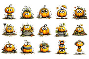 Quirky Pumpkin PNG Clipart, a Seasonal Illustration by Nicolle's Colorful Art (Thumbnail 2 of 4)