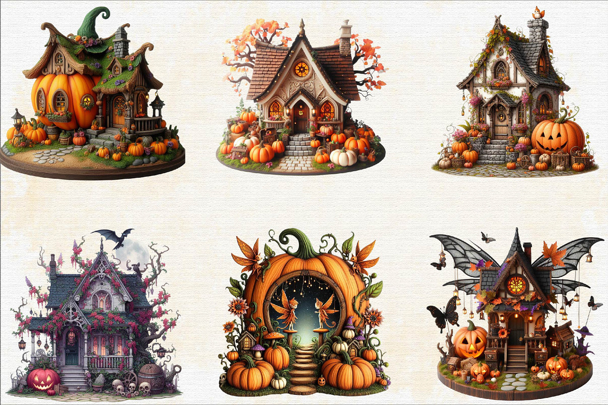 Fairy House Halloween Sublimation C, an Illustration by SVGArt (Photo 2 of 8)
