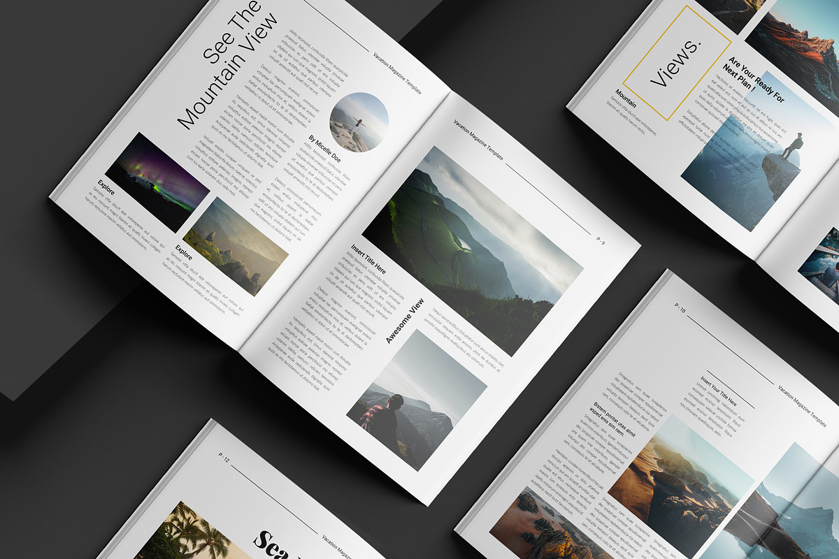 Travel & Vacation Magazine Template preview 6