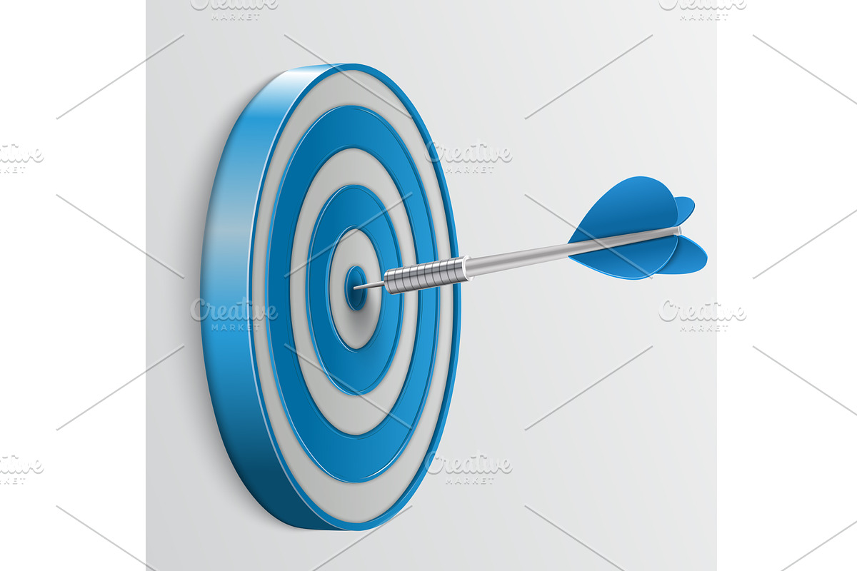 Target with darts, 3d icon, an Object Illustration by piter.goskov