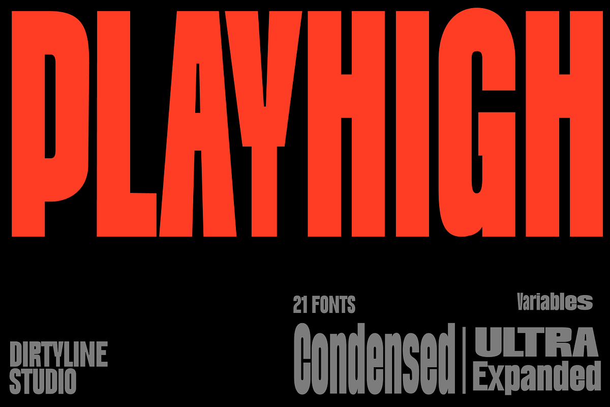 Dx Playhigh 21 Font + Variable, a Font by Dirtyline Studio (Photo 1 of 20)