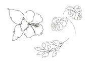 71 Flowers Continuous Line Set, a Decorative Illustration by Sunset&Sea Design (Thumbnail 8 of 8)