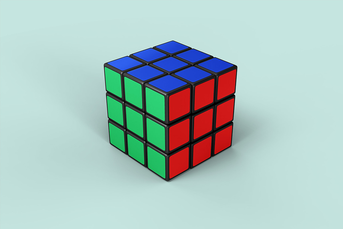 Rubik's Cube Mockup - 6 views, a Merchandise Mockup by Illusiongraphic (Photo 2 of 16)