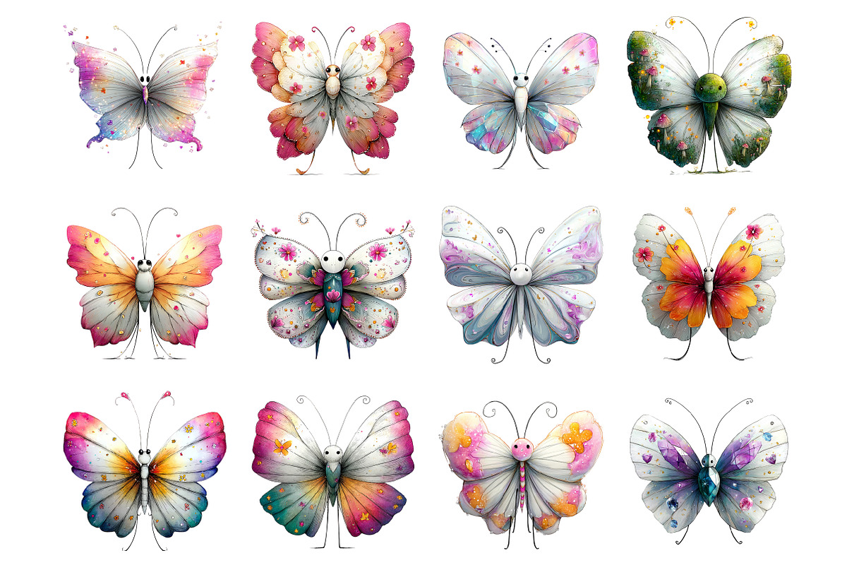 Spring Butterfly Clipar, an Illustration by Design Market (Photo 3 of 5)