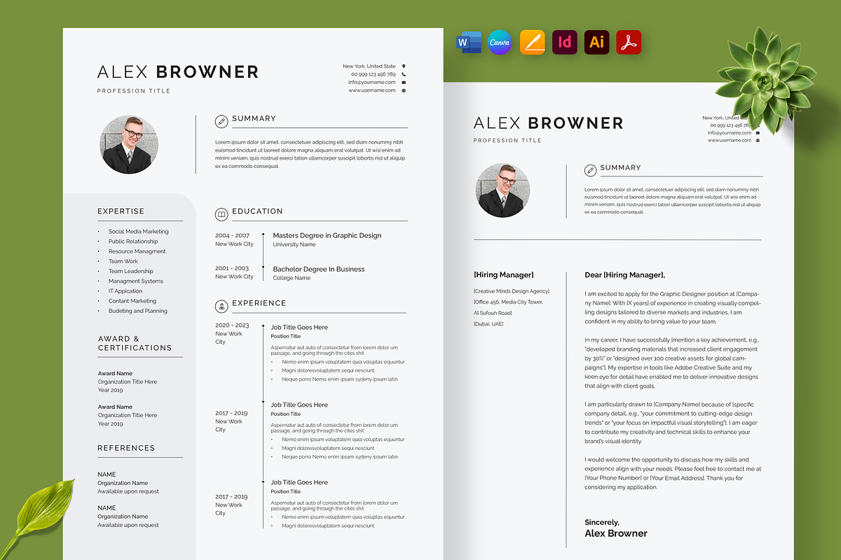 European Job Resume, a Resume Template by Nur Designer (Photo 1 of 4)
