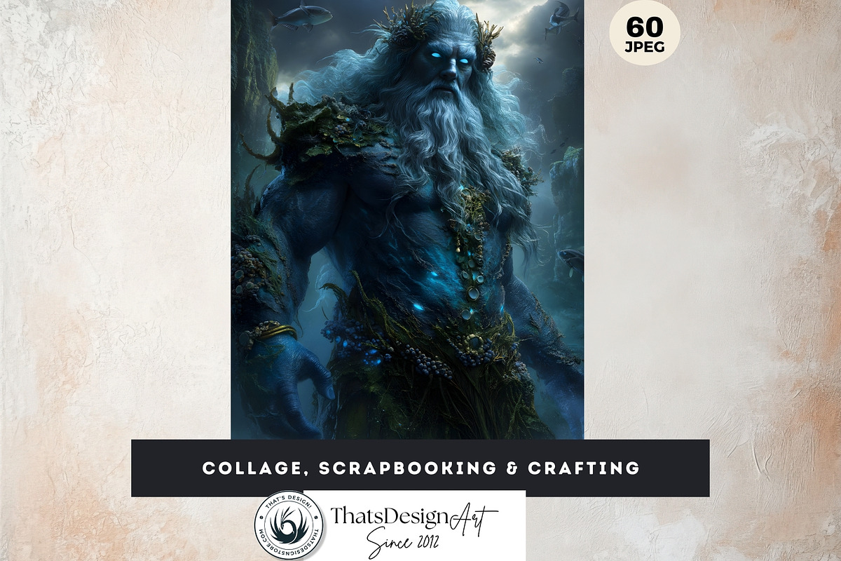 Primordial Greek Gods Digital Papers, a Person Illustration by ThatsDesignArt (Photo 4 of 10)
