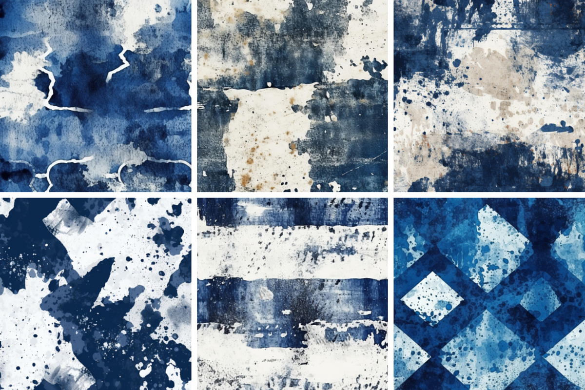 Navy Grunge Seamless Patterns