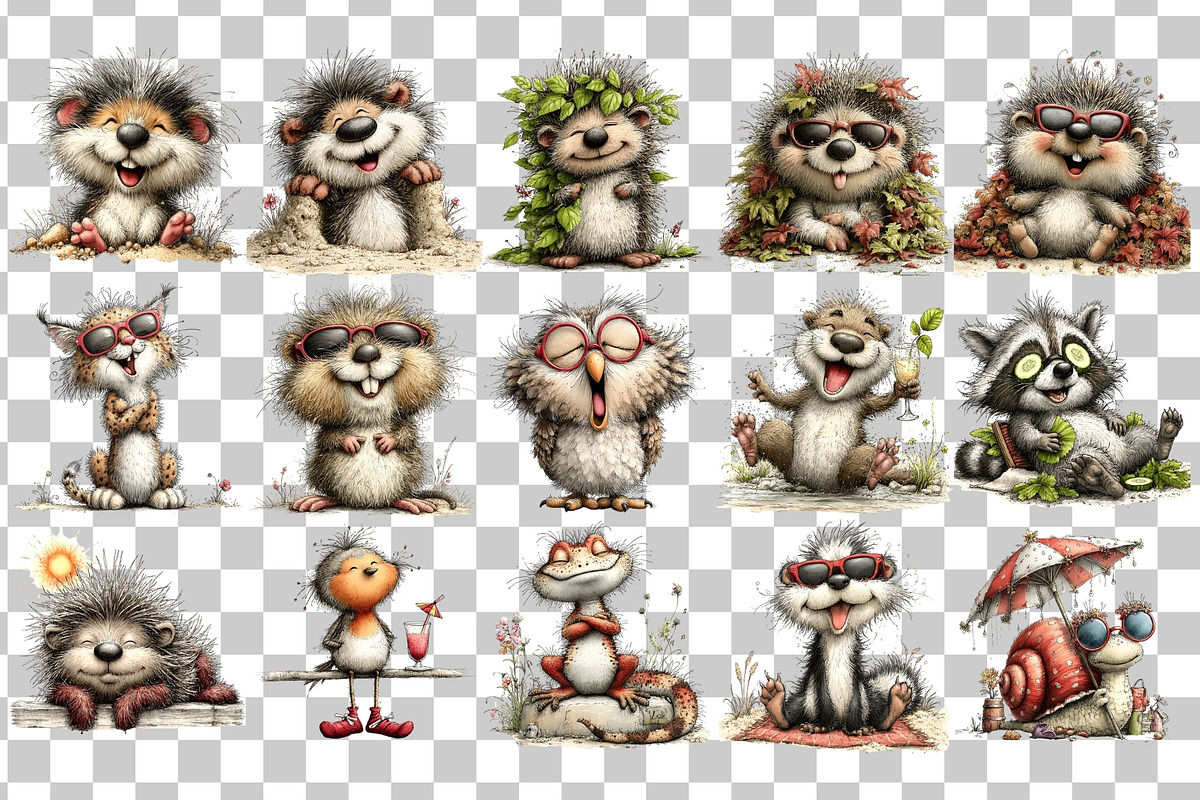 Summer Woodland PNG Clipart, an Animal Illustration by Nicolle's Colorful Art (Photo 3 of 4)