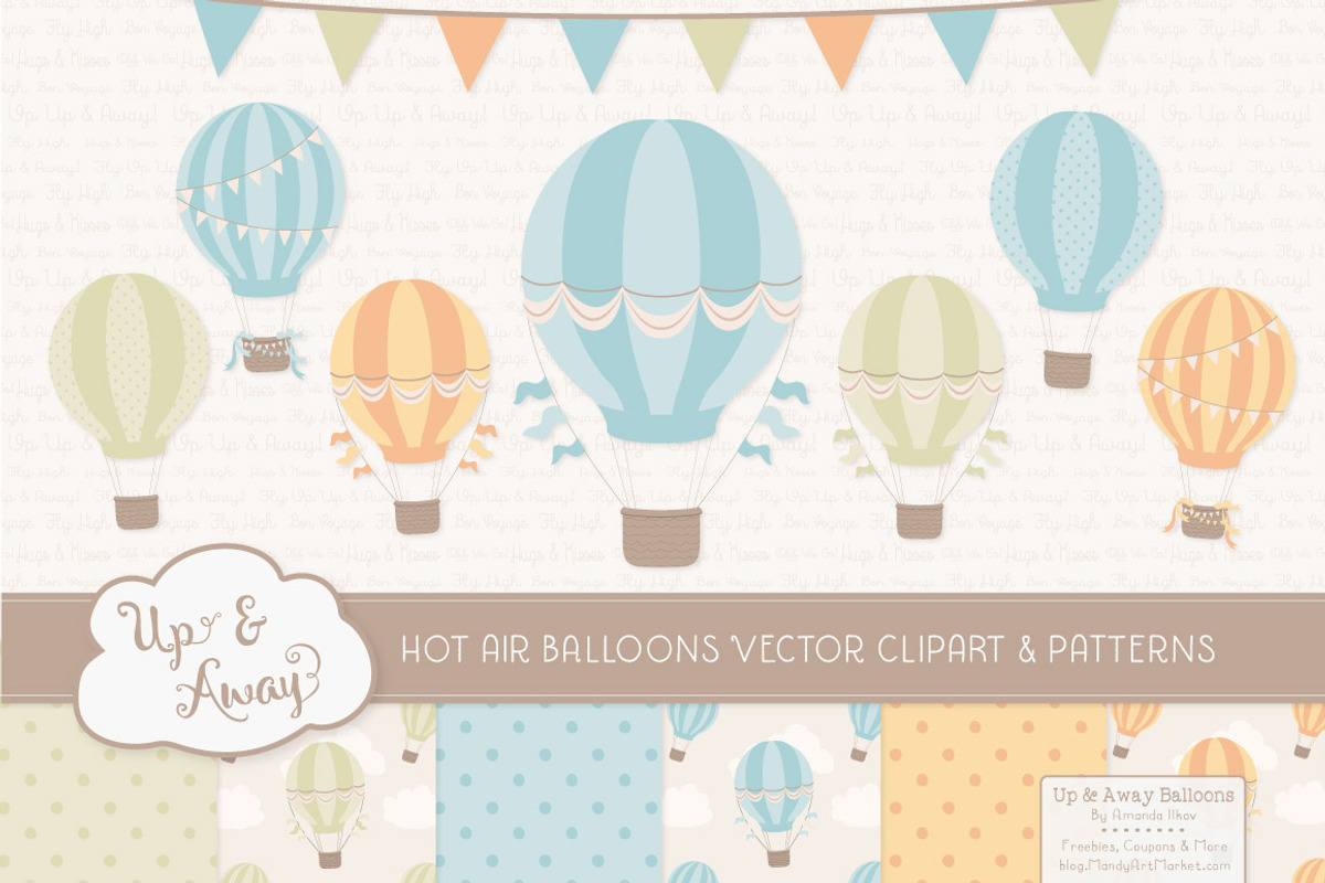 Vintage Boy Hot Air Balloons, an Illustration by Amanda Ilkov (Photo 1 of 5)