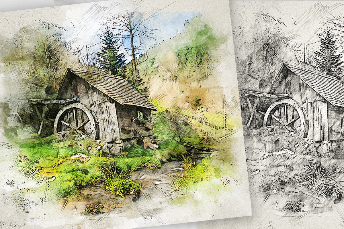 Quick Sketch Photoshop Action, an Action Add-On by GorynArt (Photo 2 of 17)