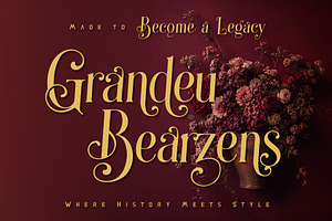 Grandeu Bearzens - Vintage Serif