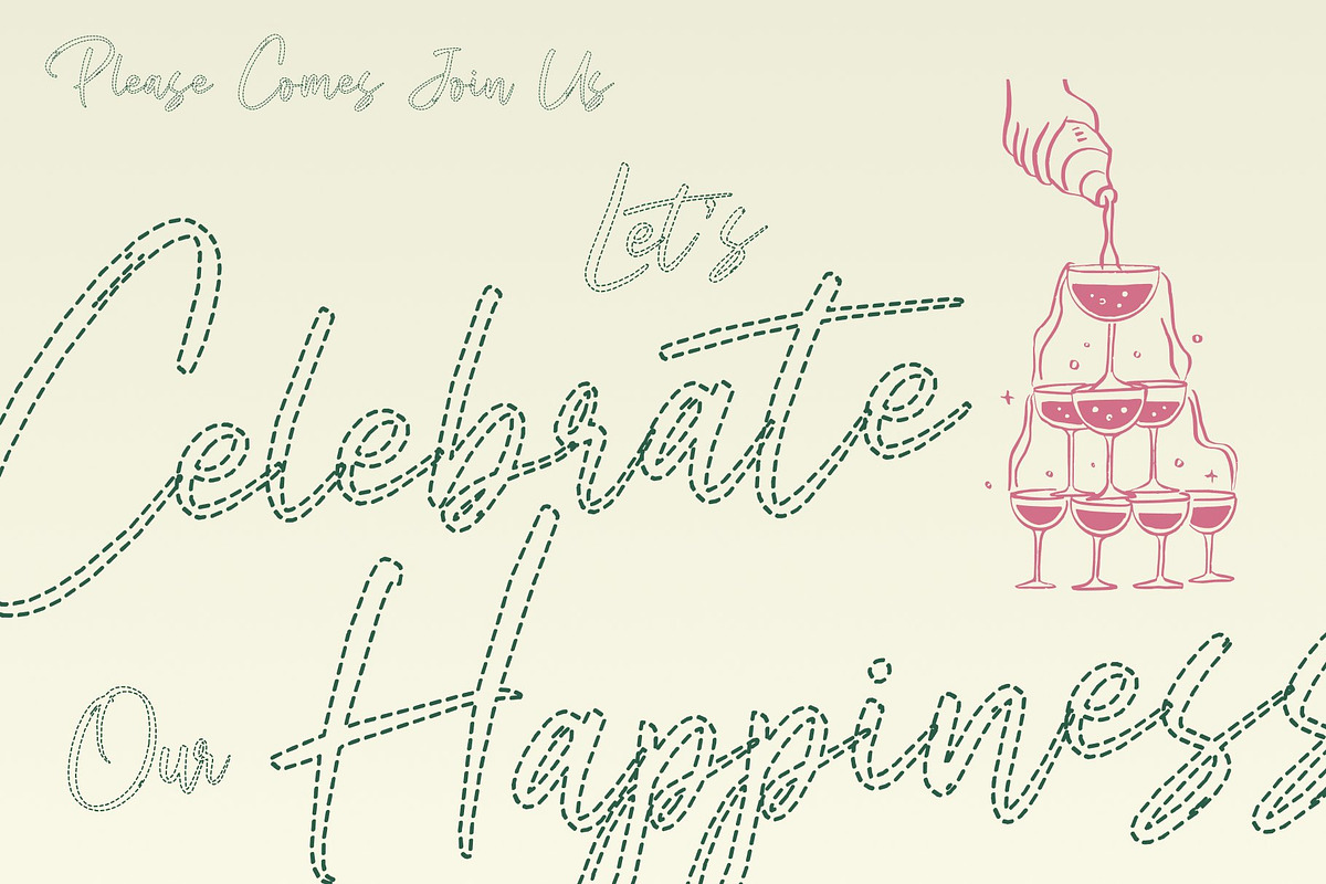 Beston Dashed, a Script Font by Craft Supply Co. (Photo 5 of 8)