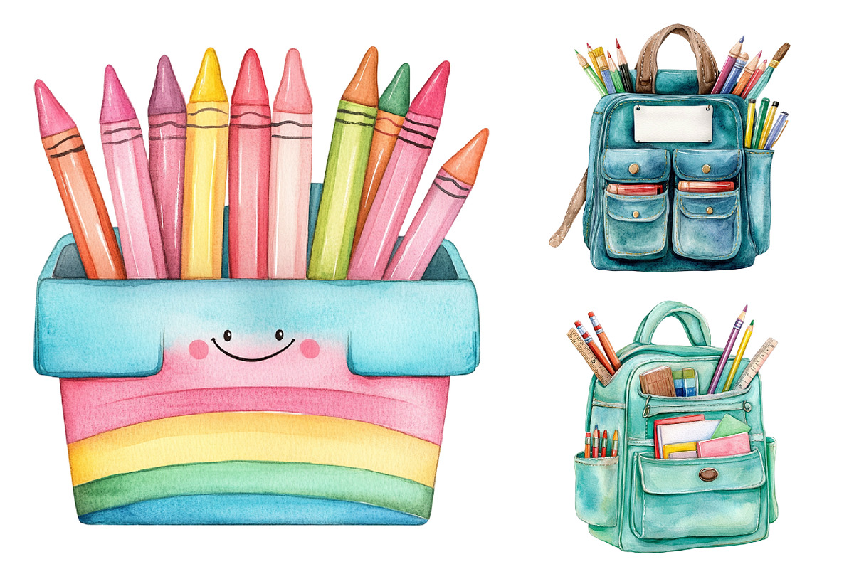 Doodle Back to School Clipart, a Seasonal Illustration by CitraGraphics (Photo 4 of 4)