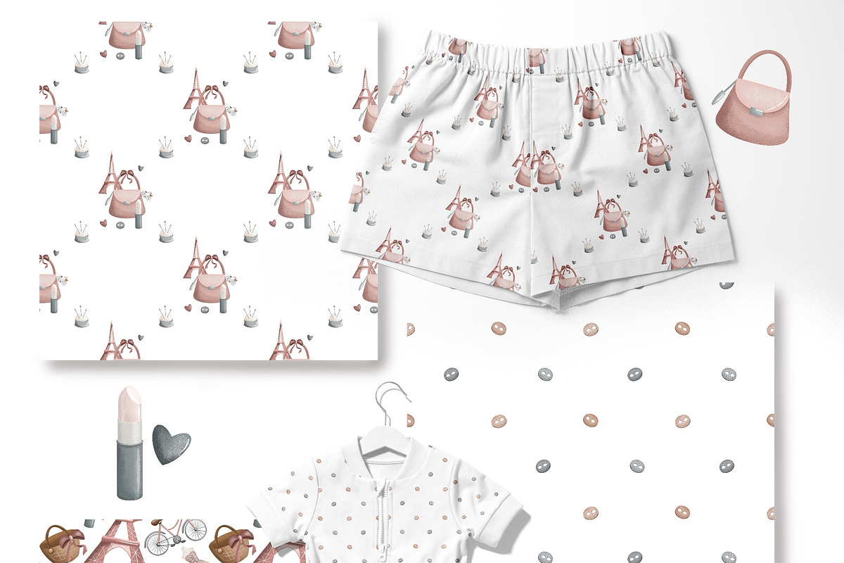 Vintage Paris-Baby collection, a Decorative Illustration by Linerisyart (Photo 8 of 18)