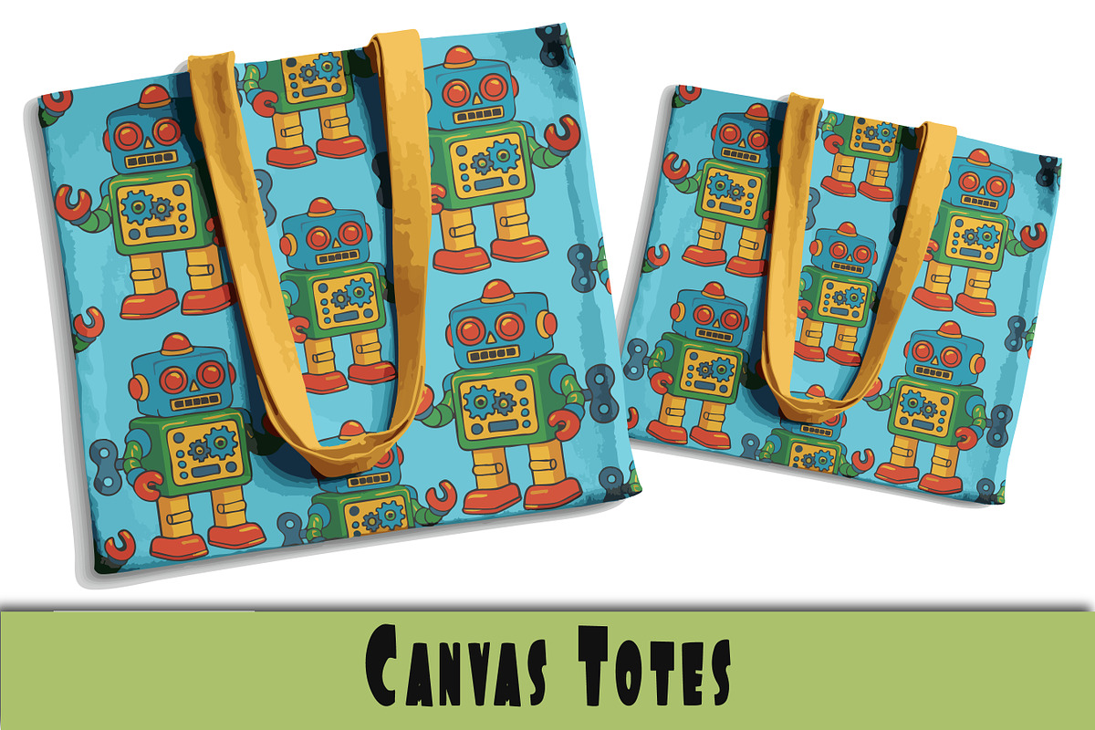 Retro Toy Robots Clipart & Posters, an Object Graphic by Blynn Pippen (Photo 10 of 23)