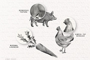 Watercolor Meal Choice Icons Set, an Icon by BirDIY Design (Thumbnail 3 of 3)