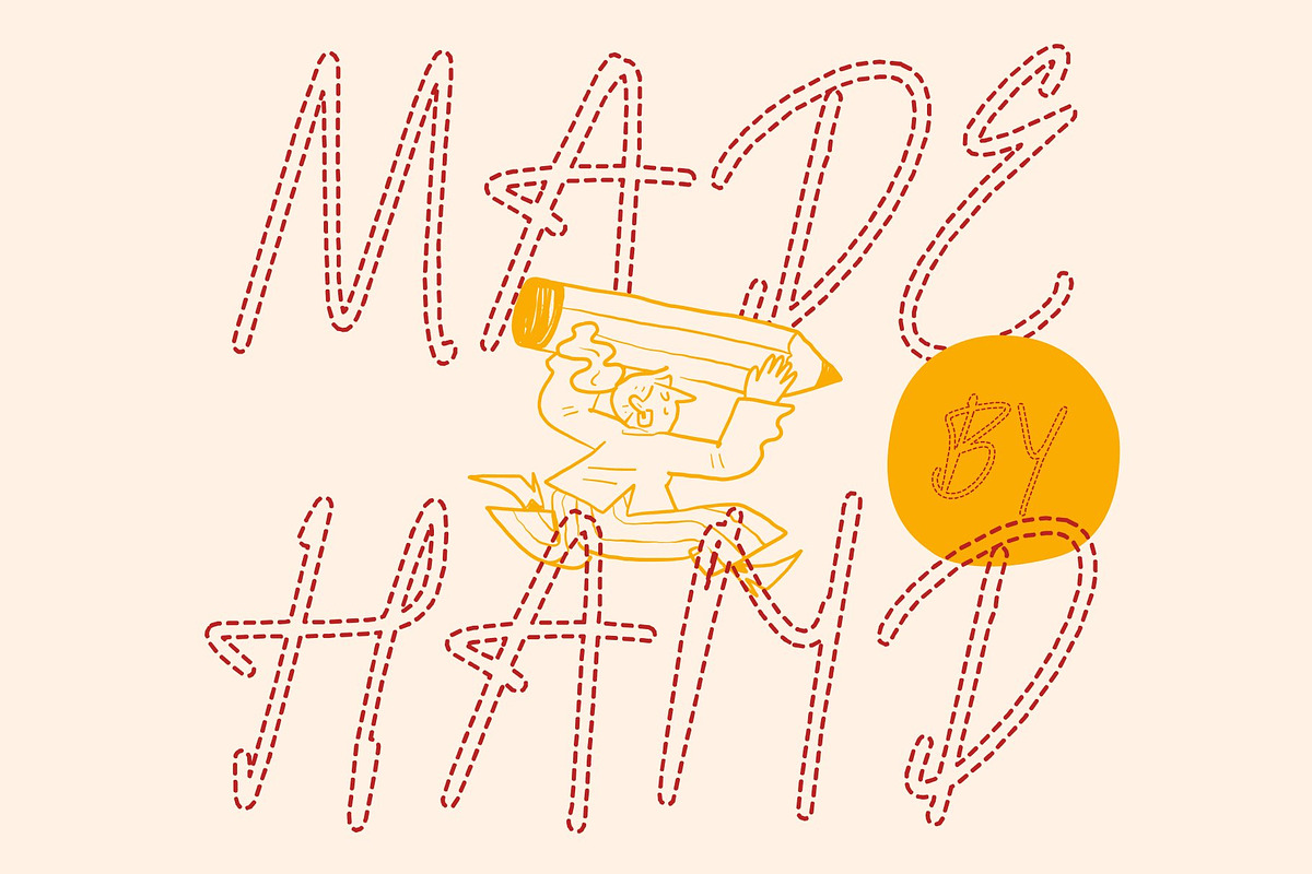 CS Valoria Dashed, a Script Font by Craft Supply Co. (Photo 2 of 8)