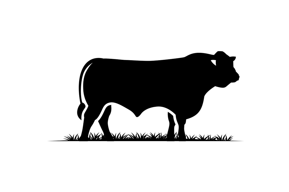 Cow Angus Cattle Grass Silhouette, a Branding & Logo Template by Buqancreative (Photo 7 of 10)