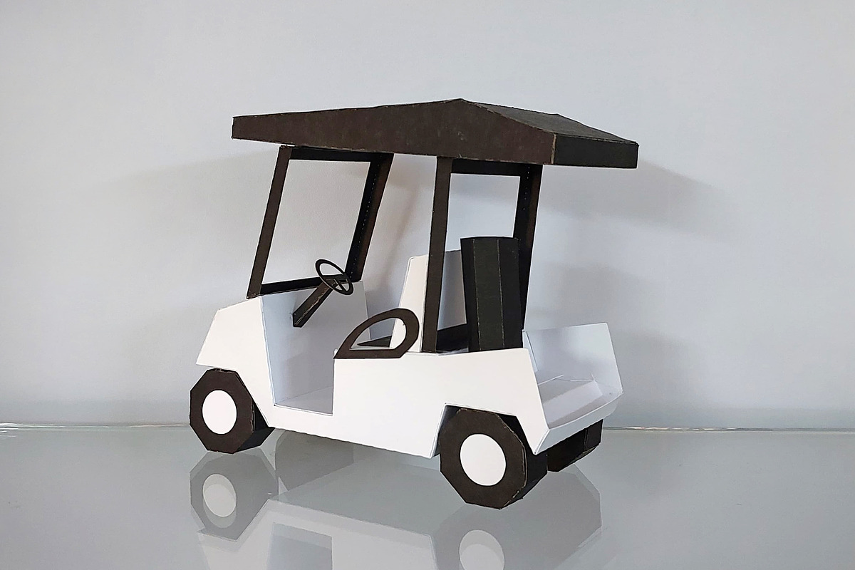 DIY Golf Cart - 3d Papercraft, a Print Template by PAPER amaze