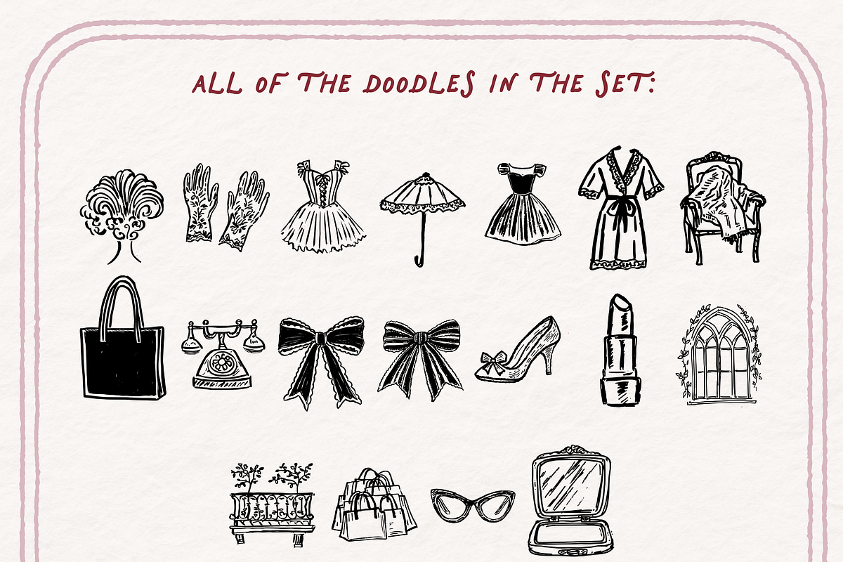 Vintage Fashion Clipart, Clothing, an Object Illustration by The October Creative (Photo 4 of 6)
