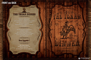 Western Grill Restaurant Menu Card