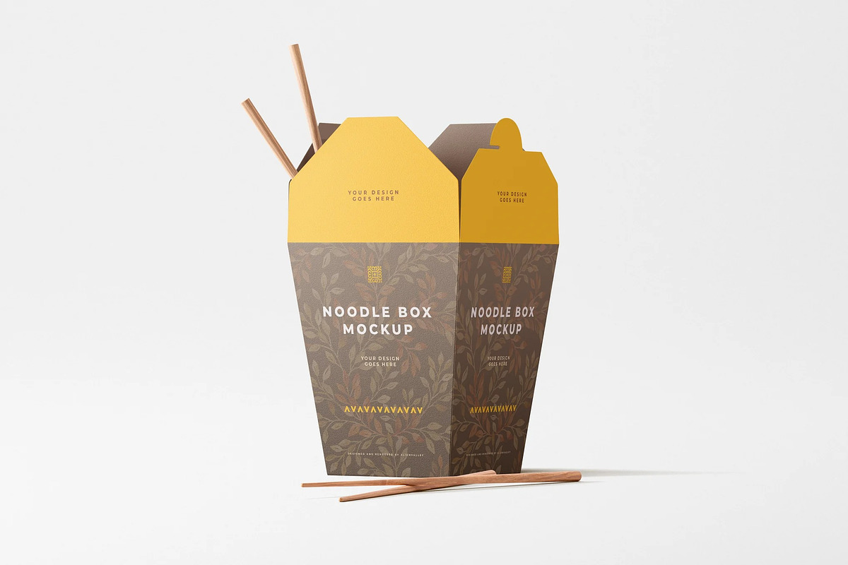 Noodle Box Mockup, a Product Mockup by zpackcreative (Photo 1 of 4)