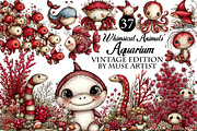 Whimsical Animals in Aquarium, an Illustration by DreamArtGraphic (Thumbnail 1 of 8)