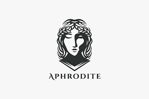 Head Of Aphrodite Goddess Logo