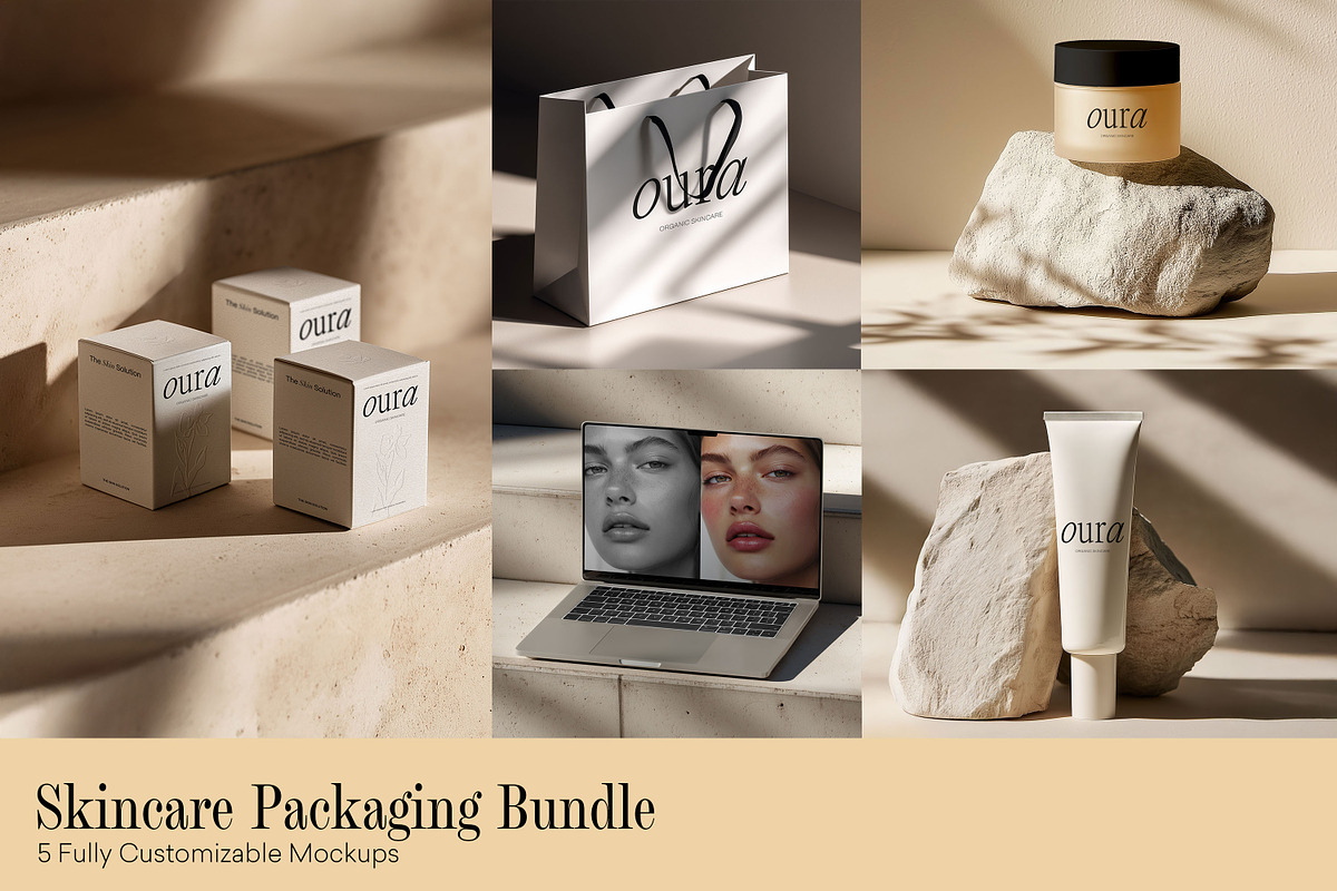 Skincare Packaging Mockup Bundle, a Packaging Mockup by ABC Studio (Photo 1 of 4)