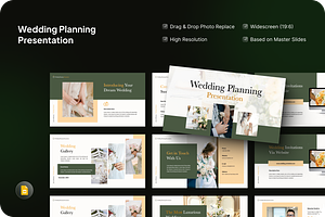 Wedding Planning Google Slide, a Presentation Template by SquidPixey