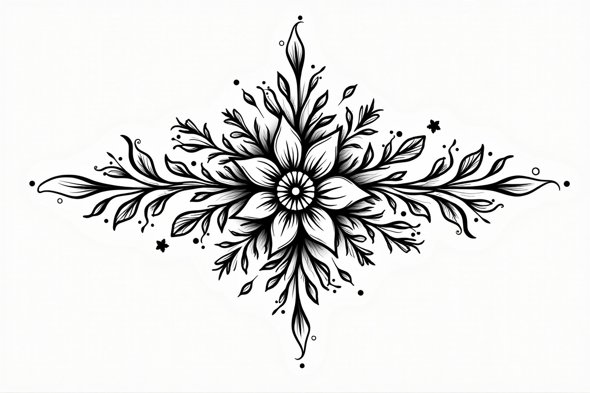 Black Mandala Art Pattern, an Illustration by musafir_fashion (Photo 7 of 9)