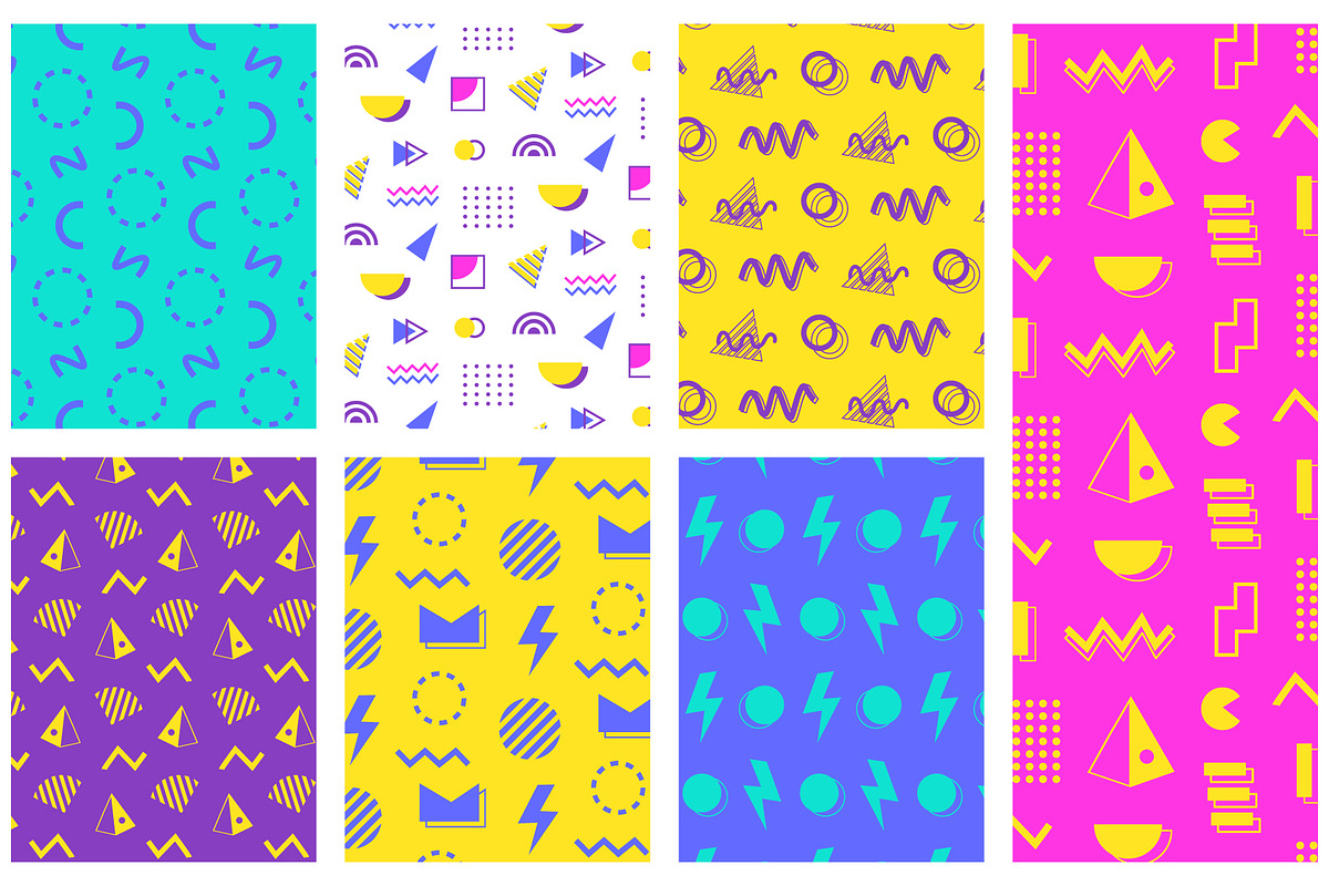 200+ Geometric 90s Graphics Bundle, a Graphic by Katrinelly (Photo 8 of 14)