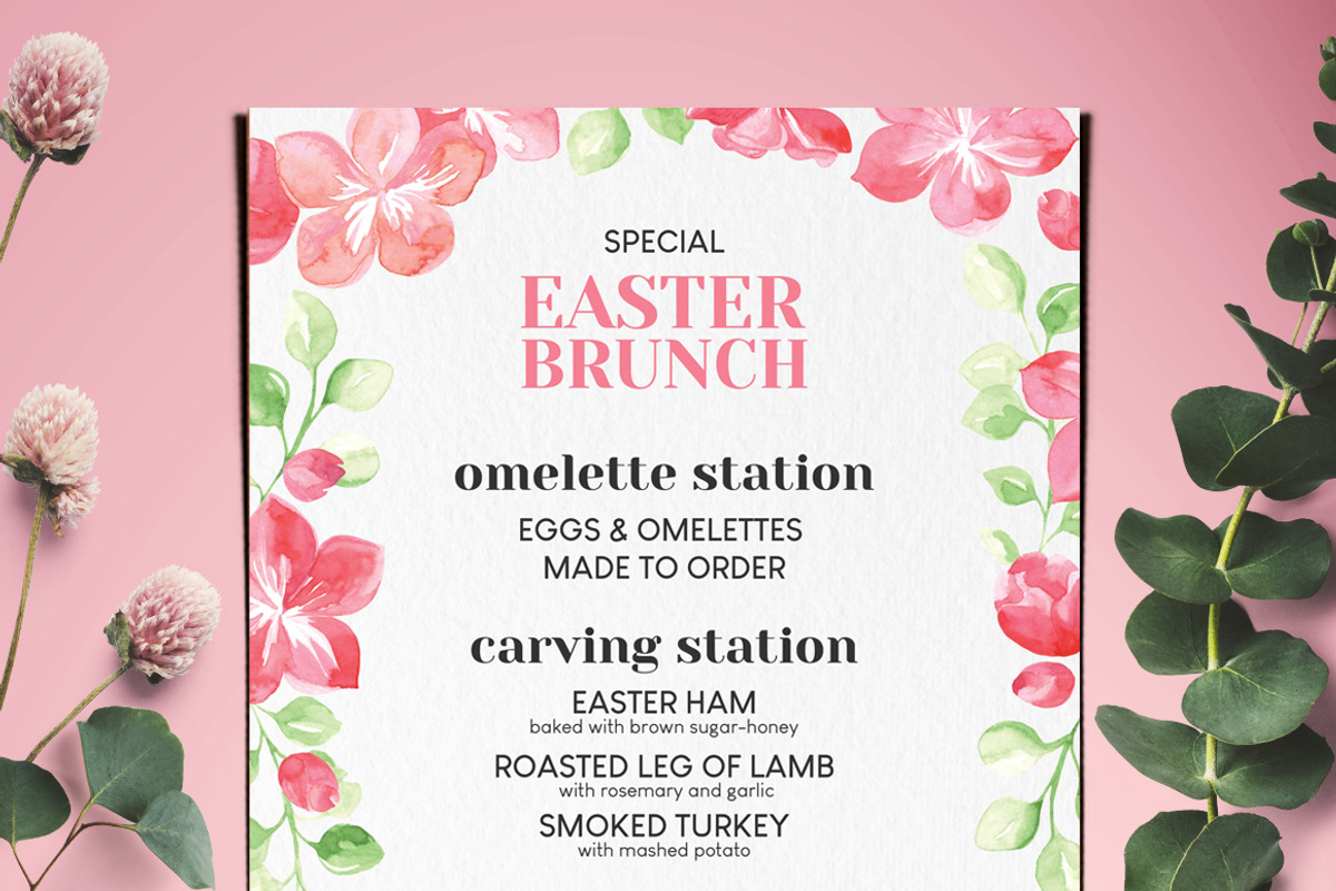 Easter Special Brunch Menu, a Brochure Template by BarcelonaShop (Photo 1 of 4)