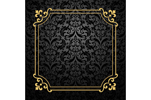 Vintage gold frame, a Decorative Illustration by RODINA