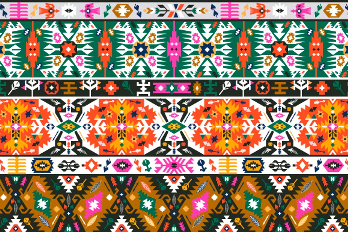 Collection Bright Aztec Patterns, a Pattern Graphic by tomuato (Photo 4 of 4)