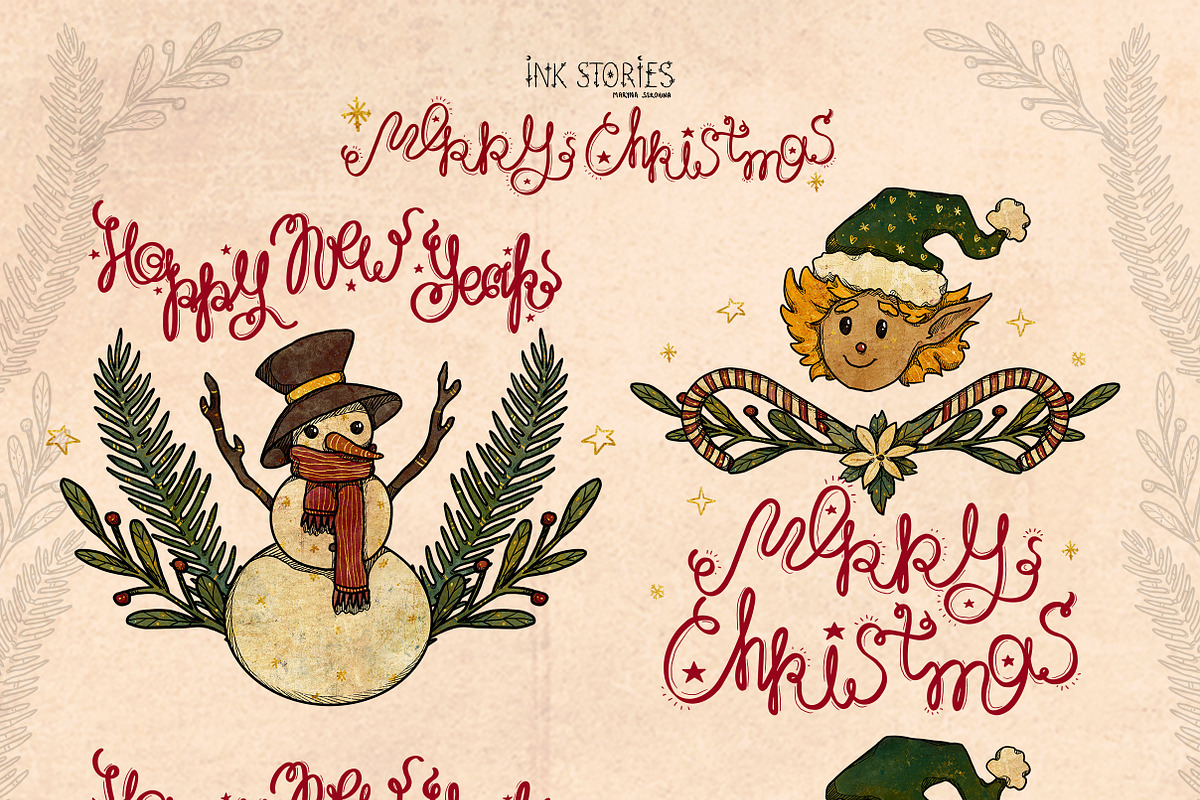Merry Christmas, a Seasonal Illustration by Ink Stories (Photo 12 of 25)