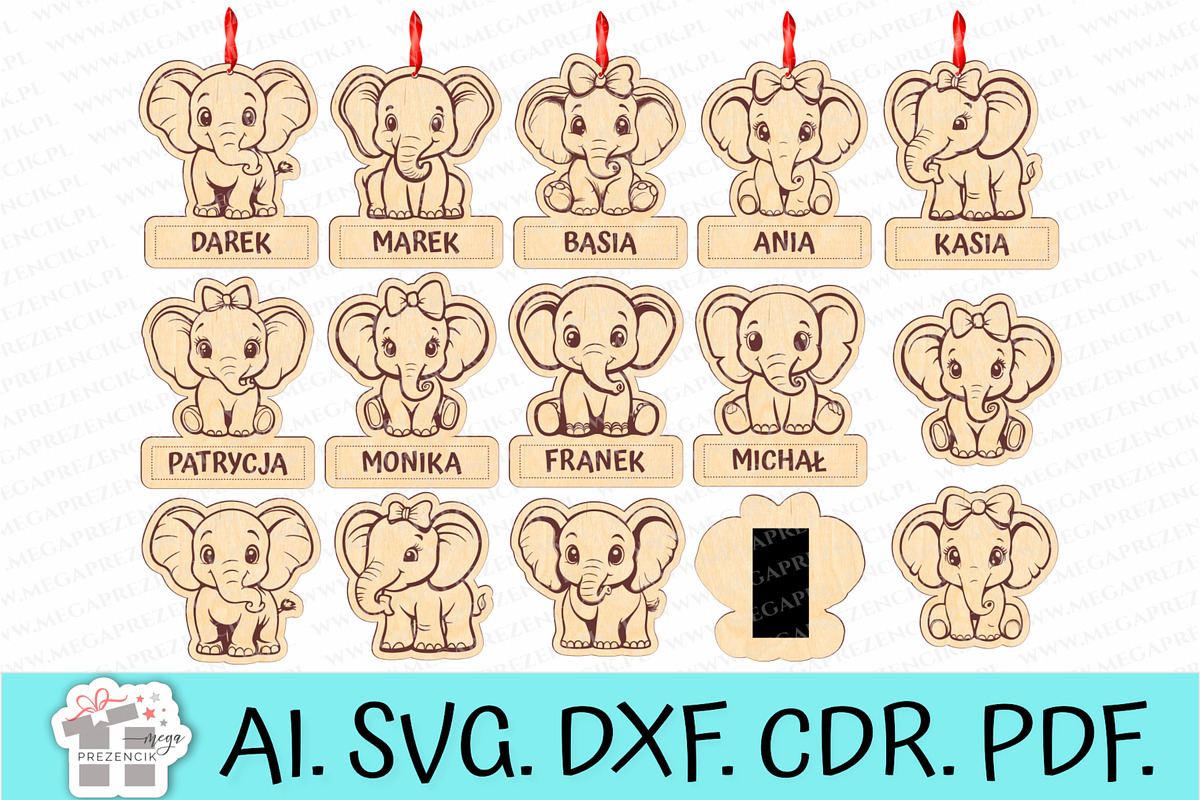 Magnets with names of elephants svg, a Pattern Graphic by MegaPrezencik (Photo 1 of 5)