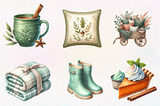 Mint Fresh Green Autumn Clipart, an Illustration by CreationArt (Thumbnail 6 of 9)