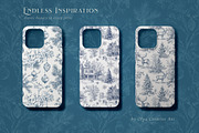 Christmas Toile Seamless Patterns, a Pattern Graphic by Olya Creative (Thumbnail 5 of 21)