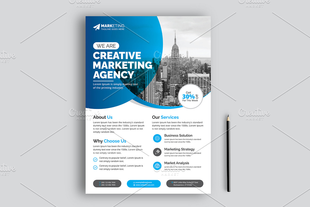 Corporate Business Flyer Template, a Flyer Template by GraphicsBurg (Photo 2 of 2)