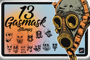 Gasmask Stamps For Procreate