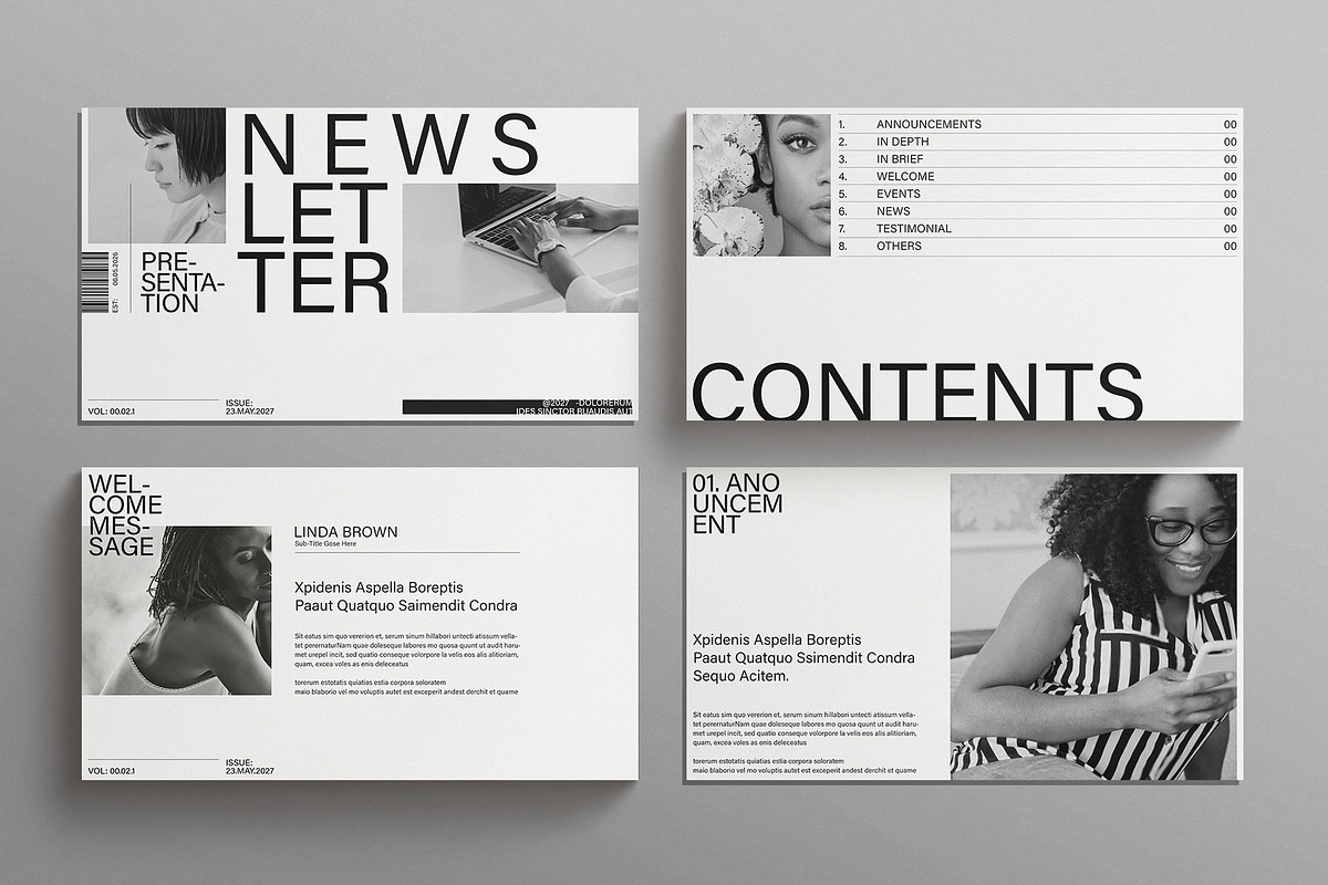 Newsletter Presentation Template, a Presentation Template by E-Type (Photo 2 of 5)